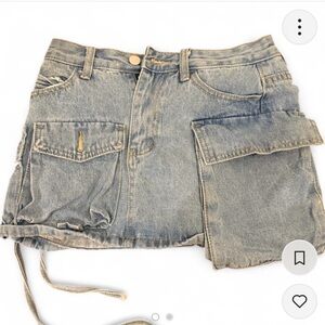 Micas Denim Cargo Skirt